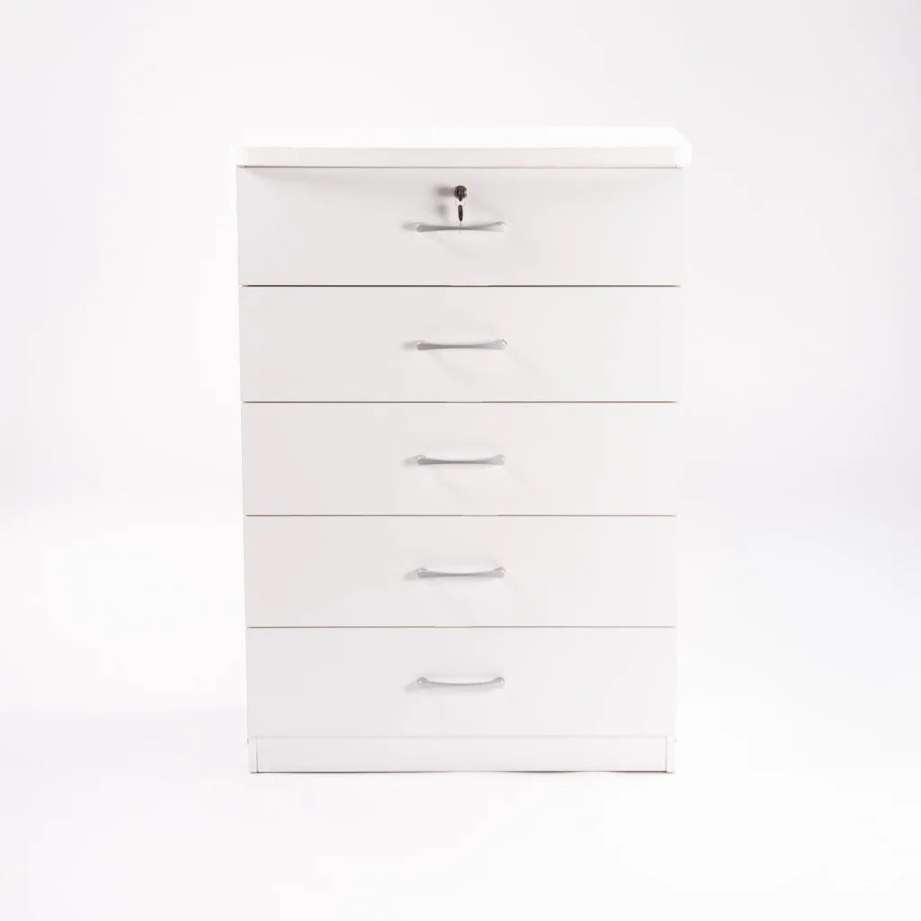 TITAN 5 DRAWER CHEST - WHITE