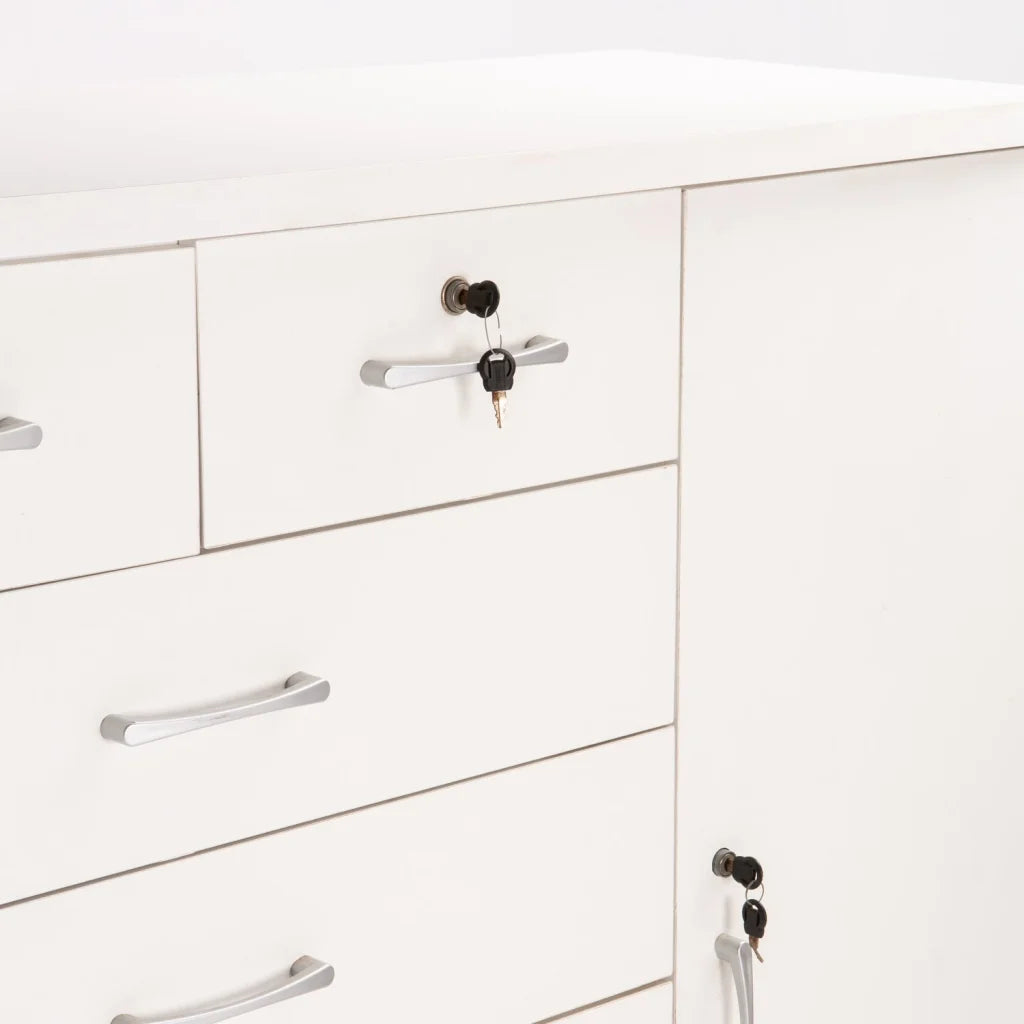 TITAN 7 DRAWER 1 DOOR CHEST - WHITE