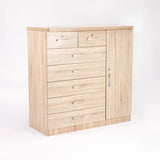 TITAN 7 DRAWER 1 DOOR CHEST - OAK