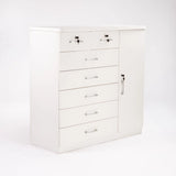 TITAN 7 DRAWER 1 DOOR CHEST - WHITE