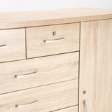 TITAN 7 DRAWER 1 DOOR CHEST - OAK