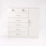 TITAN 7 DRAWER 1 DOOR CHEST - WHITE