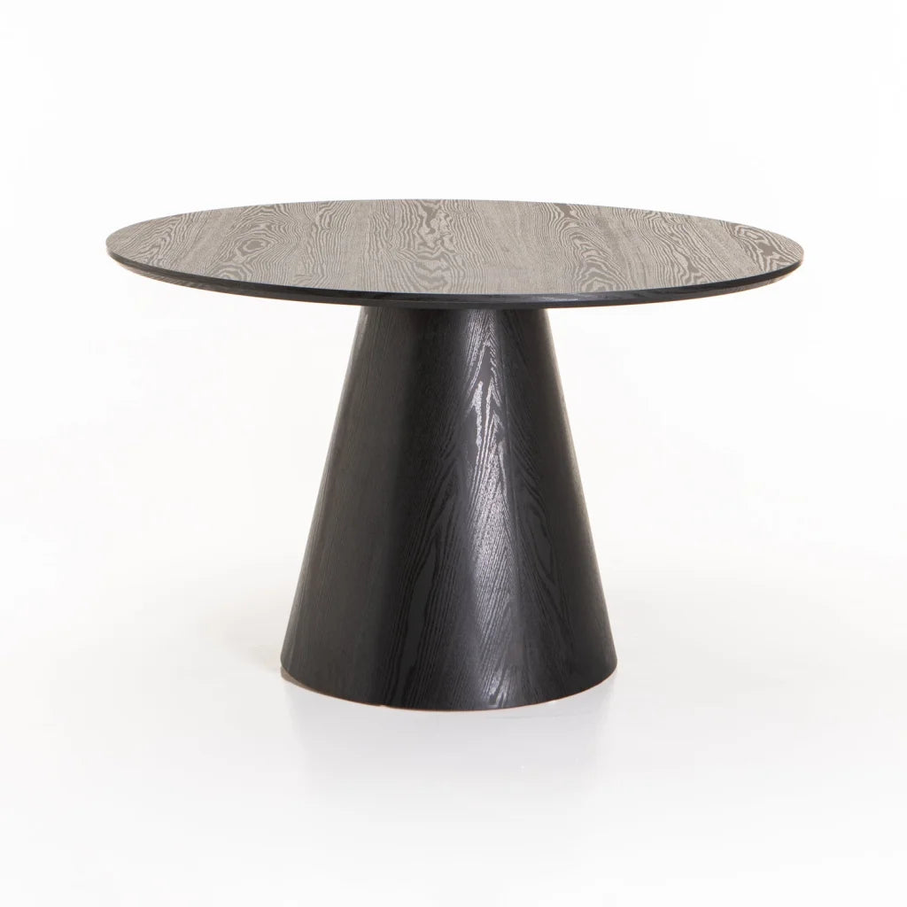 TREVI 120cm ROUND DINING TABLE - BLACK