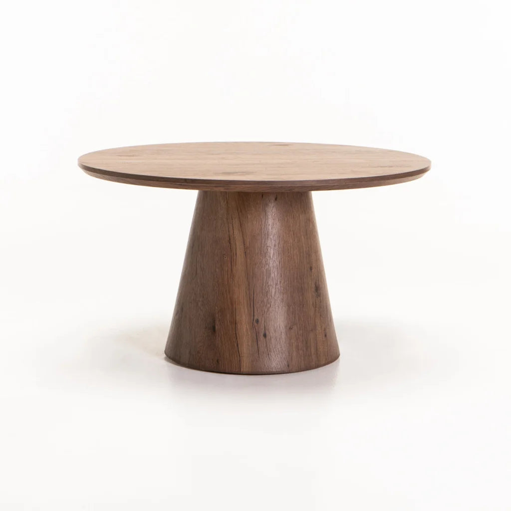 TREVI 80cm ROUND COFFEE TABLE - WALNUT