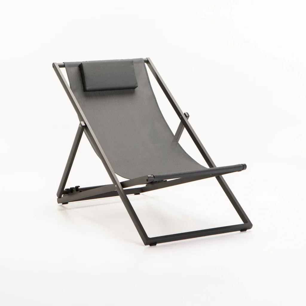 TULUM OUTDOOR SUN CHAIR - DARK GREY