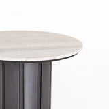 VIN 60cm ROUND STONE TOP CT 39 cm BRONZE  ANTIQUE