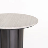 VIN 60cm ROUND STONE TOP CT43cm H-BRONZE ANTIQUE