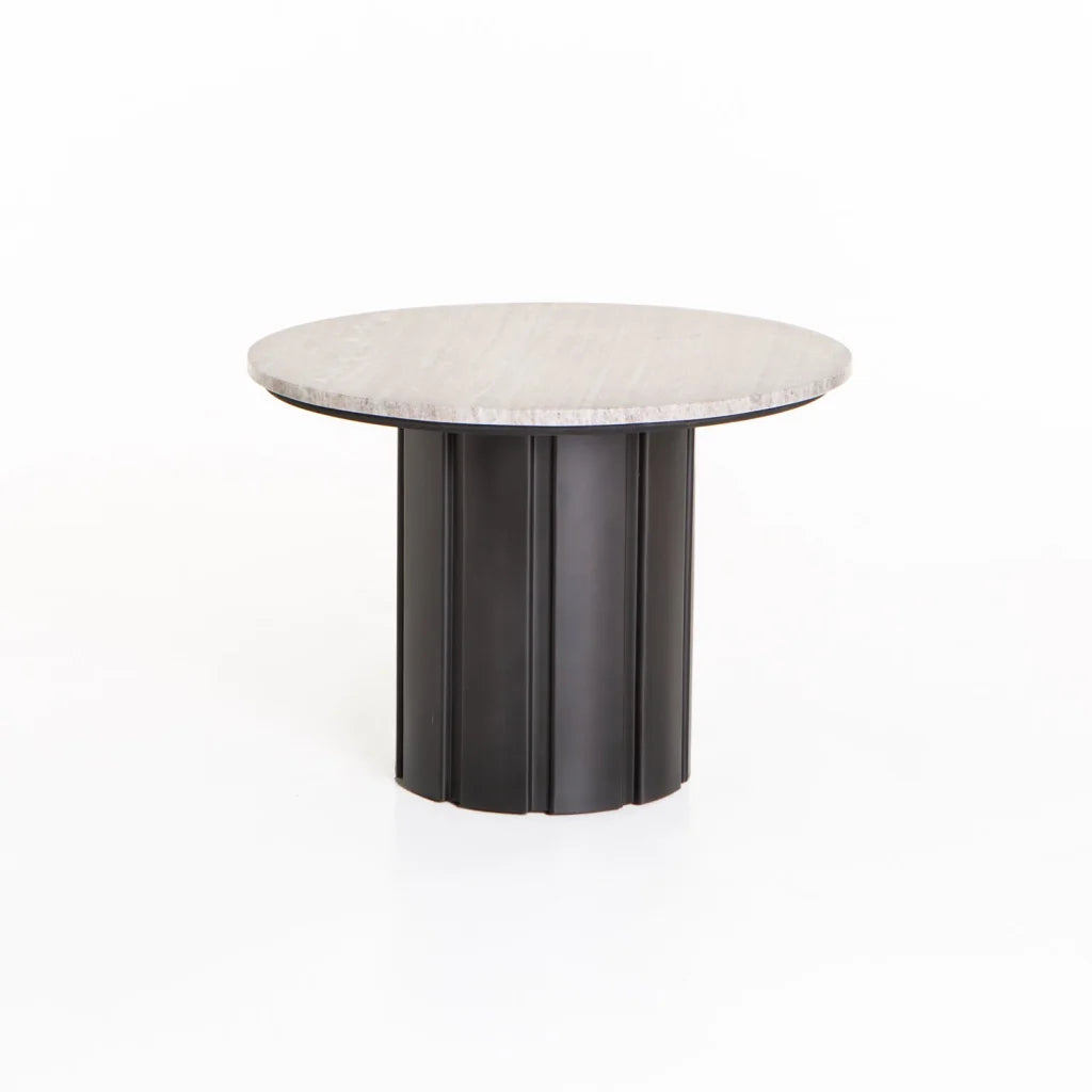 VIN 60cm ROUND STONE TOP CT43cm H-BRONZE ANTIQUE