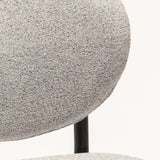 VIOLA WOODEN DINING CHAIR TEXTURED GREY WITH BLACK LEG