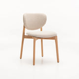 VIOLA WOODEN DINING CHAIR TEXTURED OATMEAL