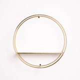 WALL SHELF - GOLD CIRCLE WITH SHELF