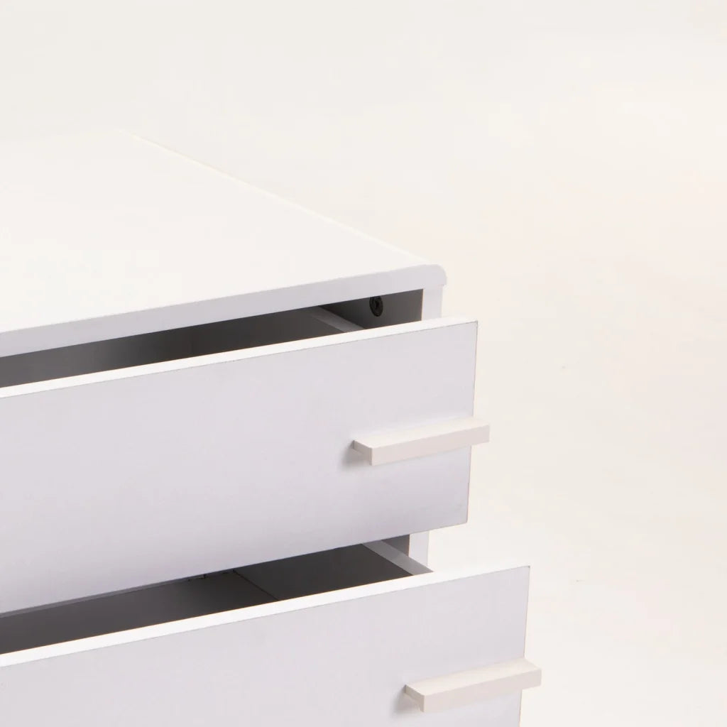 ZETA 2 DRAWER PEDESTAL - WHITE