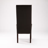 REX LEATHER TOUCH DINING CHAIR - LITCHI BROWN