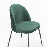MILLIE VELVET DINING CHAIR - FOREST GREEN