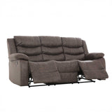 YAZ LUXURY FABRIC 3 SEATER RECLINER- GREY