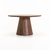 TREVI 80cm ROUND COFFEE TABLE - WALNUT