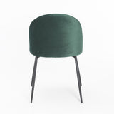 MILLIE VELVET DINING CHAIR - FOREST GREEN