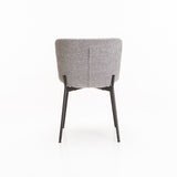 INDIE BOUCLÉ FABRIC DINING CHAIR - GREY