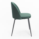 MILLIE VELVET DINING CHAIR - FOREST GREEN