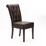 CHESTERFIELD LEATHER TOUCH DINING CHAIR