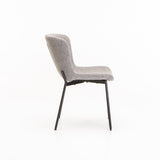 INDIE BOUCLÉ FABRIC DINING CHAIR - GREY