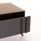 EVE 105x55cm COFFEE TABLE - WALNUT/DARK GREY