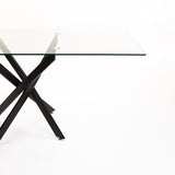 CAM 180x90cm GLASS TOP DINING TABLE