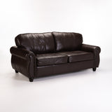KINGSLEY GENUINE LEATHER 3 SEATER COUCH