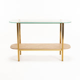 AMORE 120cm CONSOLE - GOLD / OAK