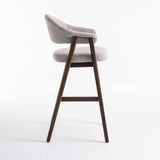 ALORA WOODEN KITCHEN STOOL - LATTE