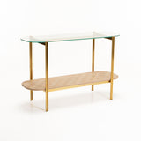 AMORE 120cm CONSOLE - GOLD / OAK