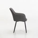 ROCCO FABRIC DINING CHAIR - GREY