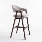 ALORA WOODEN KITCHEN STOOL - LATTE