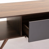 EVE 105x55cm COFFEE TABLE - WALNUT/DARK GREY