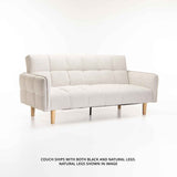 MAZ  FABRIC SLEEPER COUCH - OATMEAL (2 LEG OPTION)