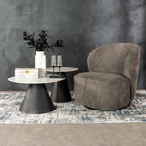 GRACE FABRIC CHAIR W/SWIVEL - GREY