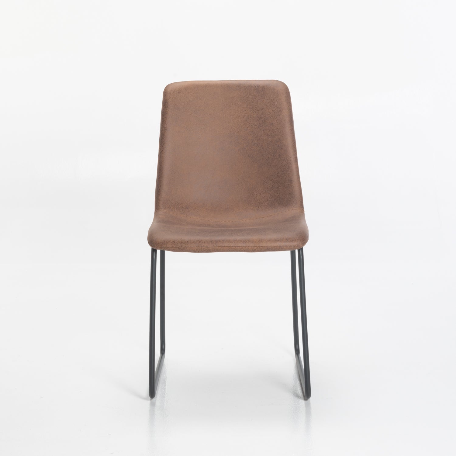 FINA FABRIC DINING CHAIR - BROWN