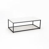 VIOLET 120x60cm COFFEE TABLE - WHITE MARBLE