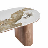 EVIE 120x60cm PANDORA STONE TOP COFFEE TABLE