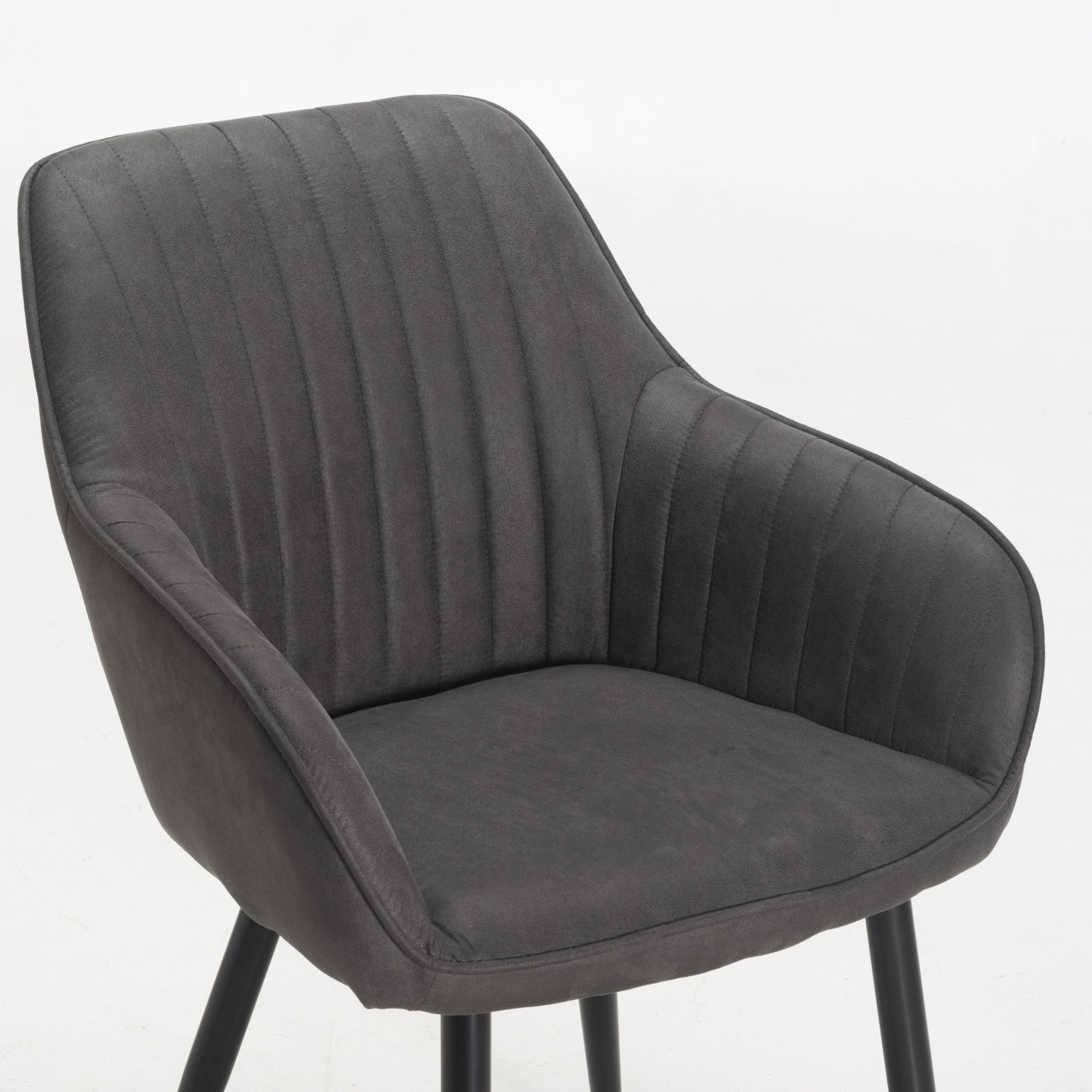 ROCCO FABRIC DINING CHAIR - GREY