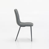 GRACO LEATHER TOUCH DINING CHAIR - GREY