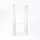 PORT 10MM TEMPERED GLASS BOOKCASE-WHITE (165cm H)