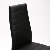 NINO LEATHER TOUCH CHROME DINING CHAIR - BLACK