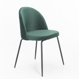 MILLIE VELVET DINING CHAIR - FOREST GREEN