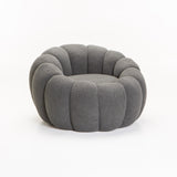 SKYLA FLEECE FABRIC CHAIR - GREY