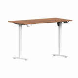 ELECTRIC ADJ SIT-STAND DESK-LIGHT WALNUT/WHITE
