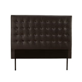 DANI LEATHER TOUCH DOUBLE HEADBOARD - BROWN