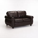 KINGSLEY GENUINE LEATHER 2 SEATER COUCH