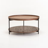 DAISY 80cm ROUND COFFEE TABLE - WALNUT