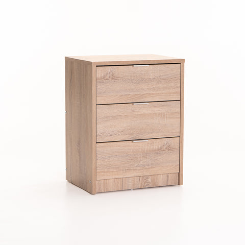 KAPPA 3 DRAWER PEDESTAL - LIGHT OAK